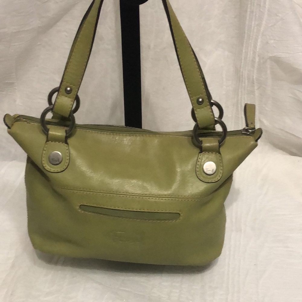 **MINT** Fossil Olive Green Leather Shoulder Bag - Picture 6 of 12
